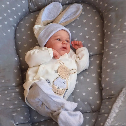 Matteo bambola reborn maschio con occhi aperti