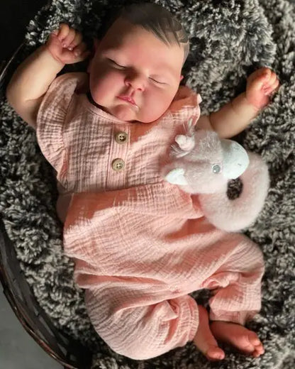 Perla bambola reborn con capelli dipinti a mano