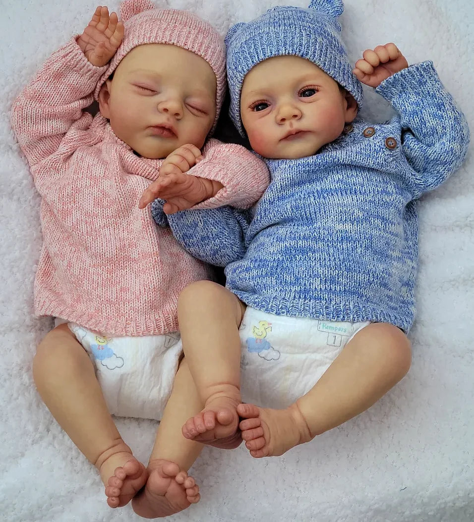Lara e Lisa bambole reborn gemelle in coppia
