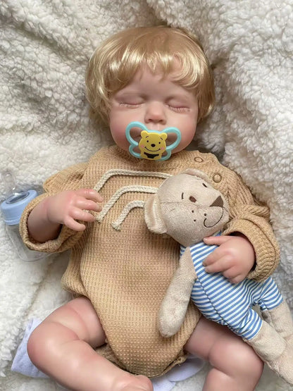 Ludovica bambola reborn in posizione dormiente