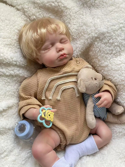Ludovica bambola reborn in posizione dormiente