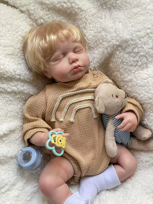 Ludovica bambola reborn in posizione dormiente