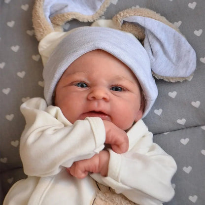 Matteo bambola reborn maschio con occhi aperti