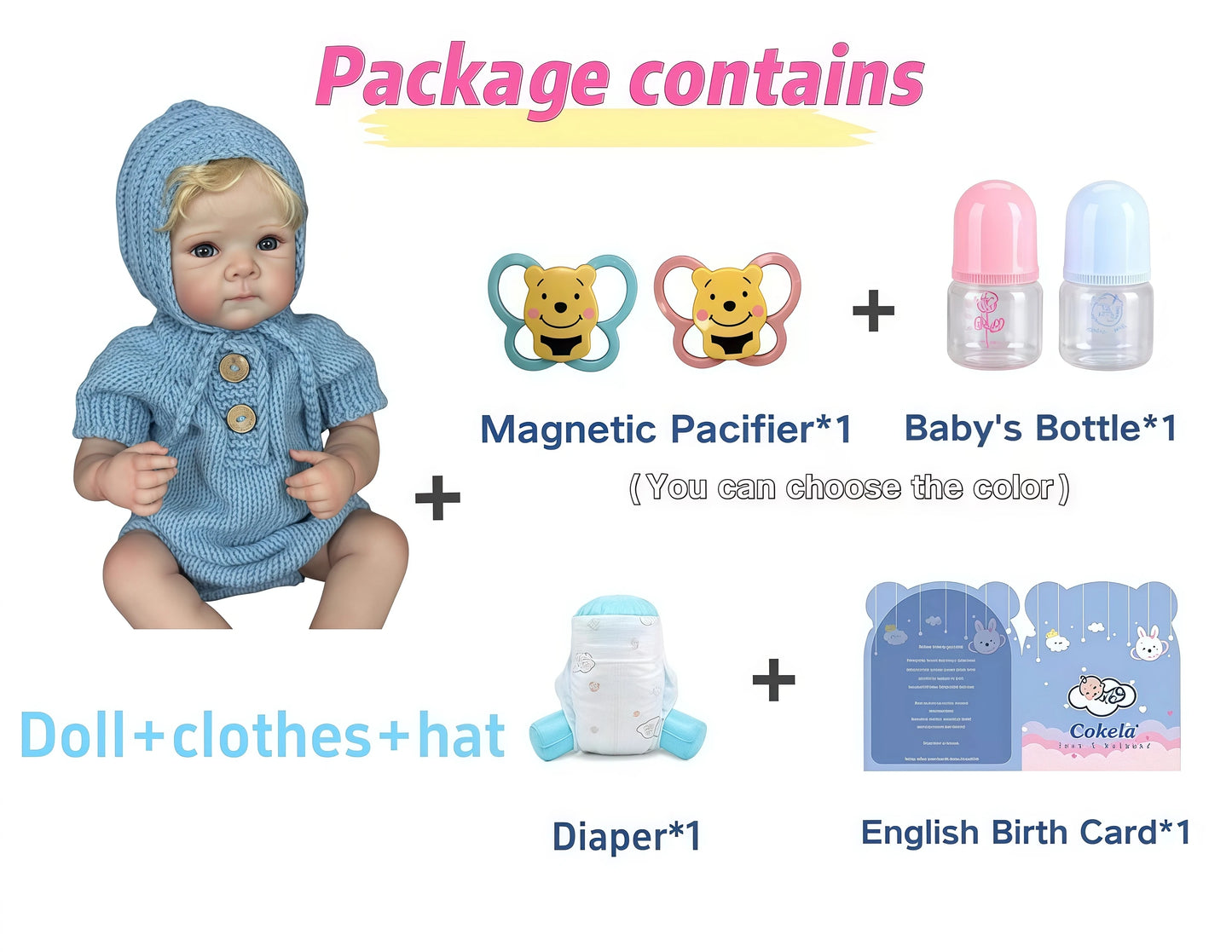 Noa bambola reborn con accessori inclusi